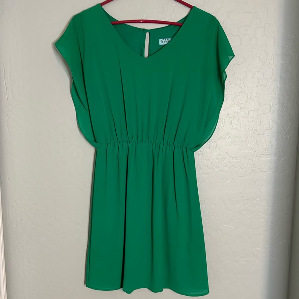 Dina Be Dress - Green, Open-back - Small